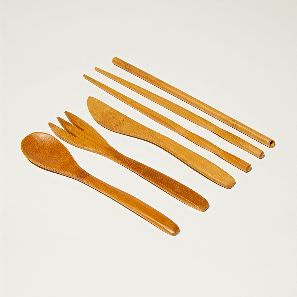 Premium Reusable Bamboo Cutlery Set of 12