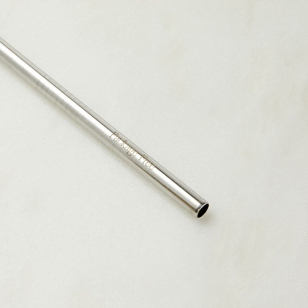 Package Free Stainless Steel Straw 8.5" Straight