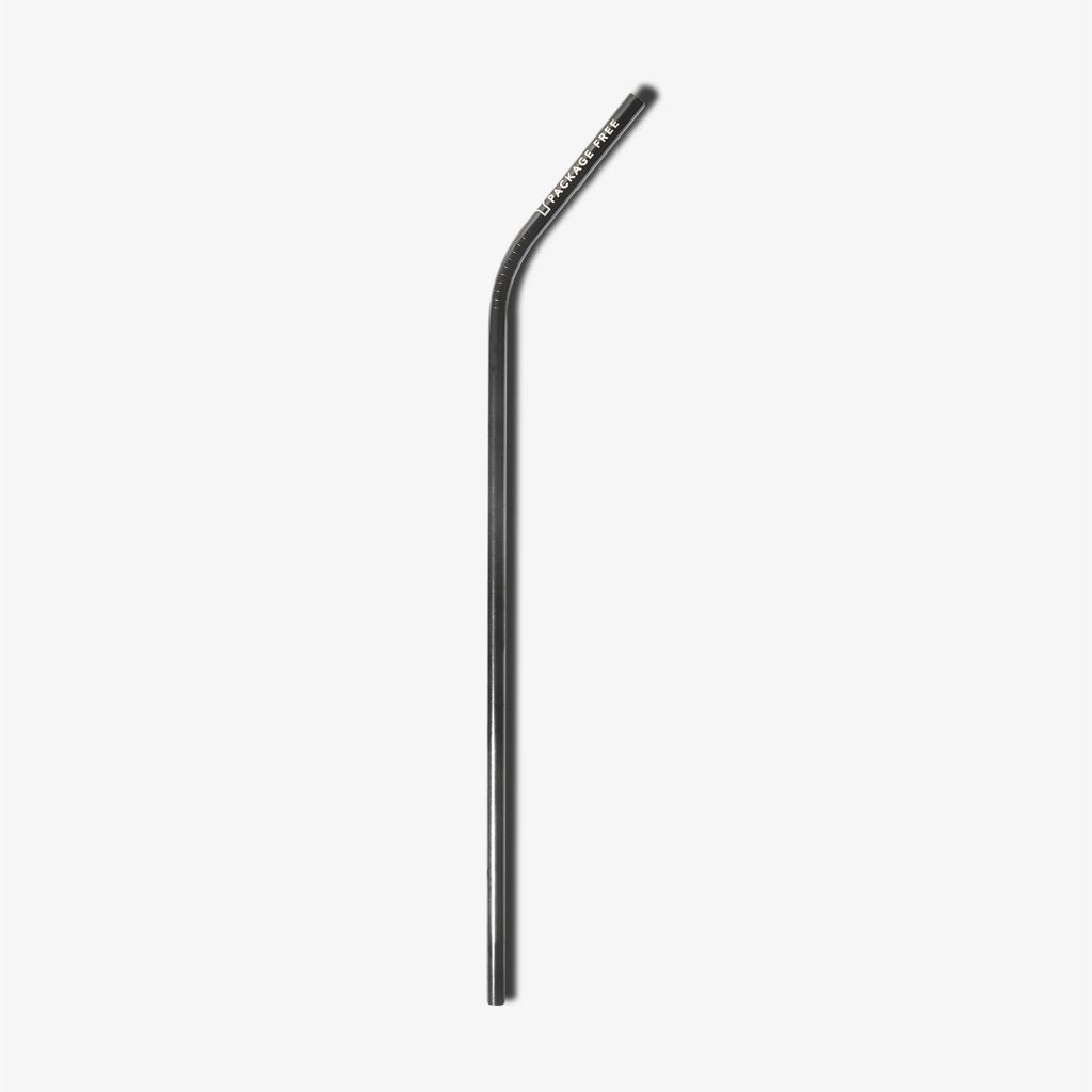 Package Free Stainless Steel Straw 8.5" Bent