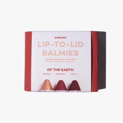Axiology Vegan Lip to Lid Balmies - Set of 3