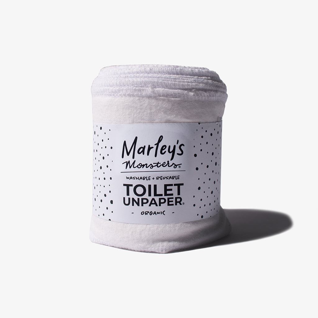 Marley's Monsters 24-Sheet Reusable Organic Cotton Toilet Paper - White