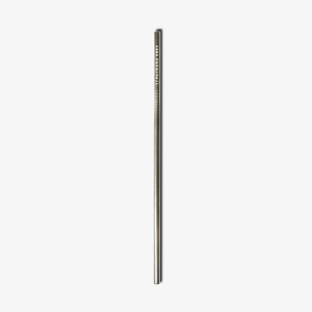 Package Free Stainless Steel Straw 8.5" Straight